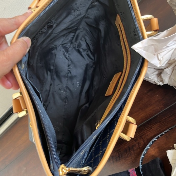 Rioni Moda Italia Signature Estate Tall Tote Shopper Monogram Coated Canvas New - Picture 13 of 15